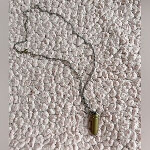 Vintage Y2K bullet necklace with metal chain